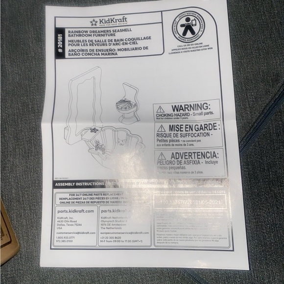 KidKraft Rainbow Dreamers Seashell Bathroom Dollhouse Furniture, 8 Pieces - Picture 11 of 11